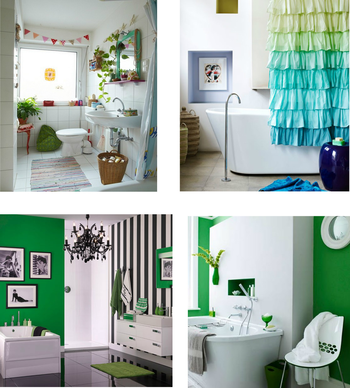 zielone łazienki, aranżacja zielonej łazienki
