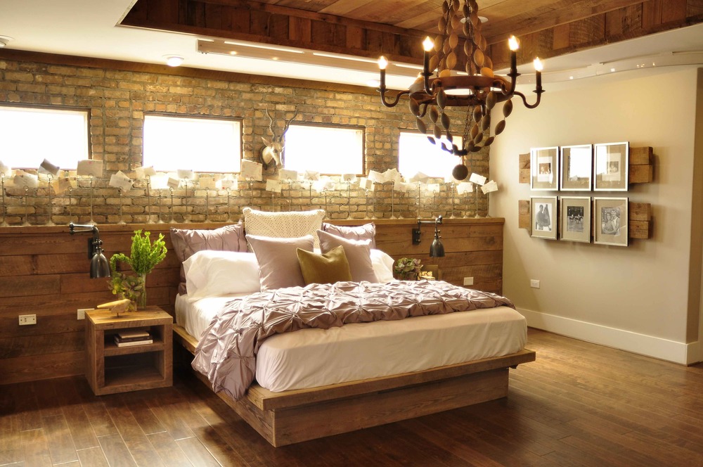 drewniany sufit w sypialni