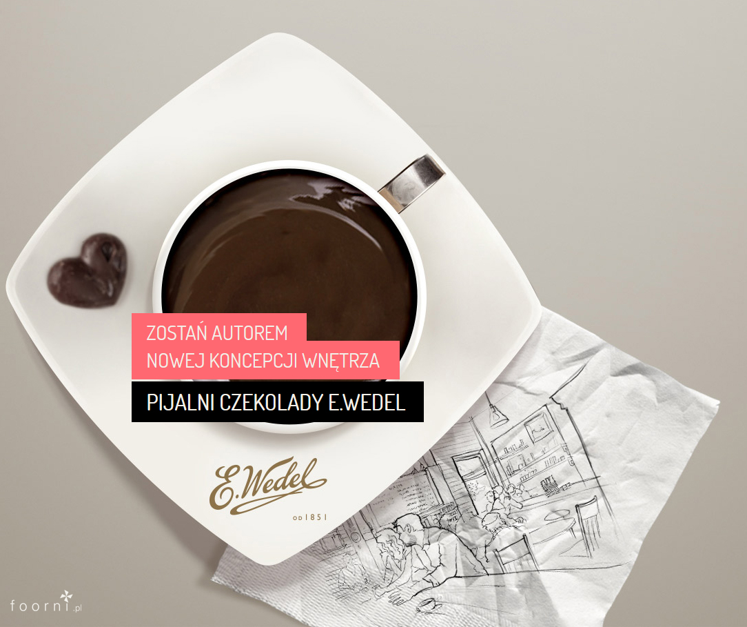 konkurs nowa koncepcja wnętrza pijalni czekolady E. Wedel