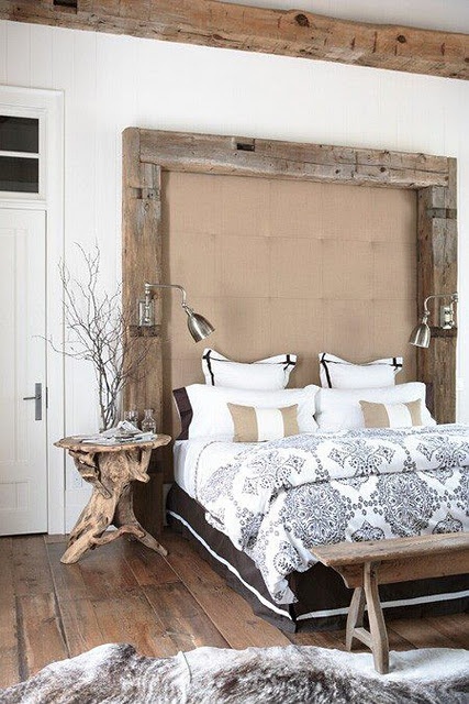 drewniane wezgłowie łóżka