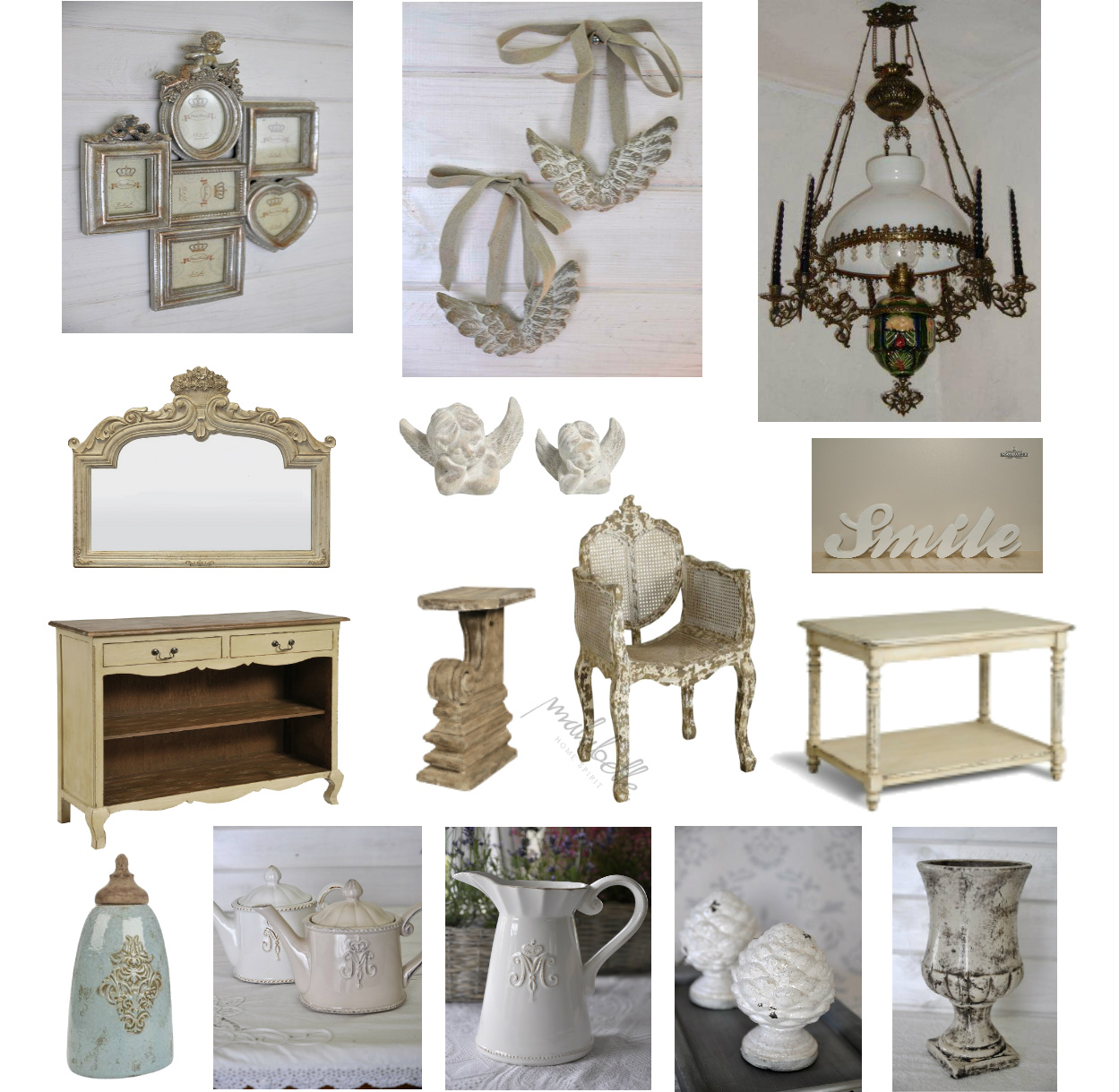 wiejskie meble,zestaw ramek vintage,postarzane ramki i meble,francuskie meble,postarzane meble vintage,w stylu shabby,lampa naftowa,francuska porcelana,prowansalskie naczynia i zastawa,bielone meble,