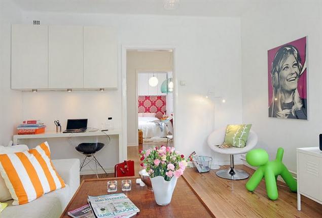 skandynawskie wnętrza,małe mieszkanie,biało-kolorowe wnętrza,kolory we wnętrzu,pastelowe kolory w mieszkaniu,jak urządzić małe mieszkanie,jakie kolory dobierać do małego mieszkania,skandynawski styl