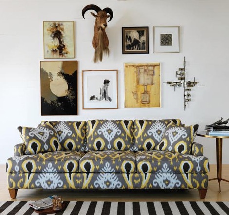 sofa ikat