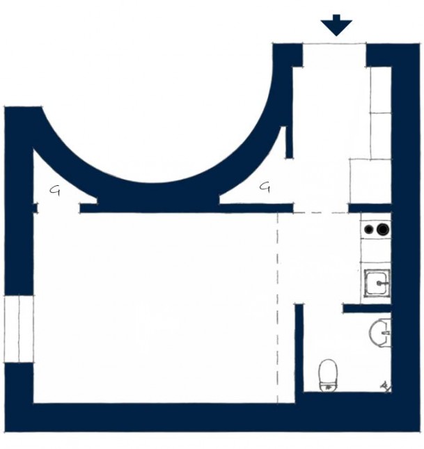 plan małego mieszkania